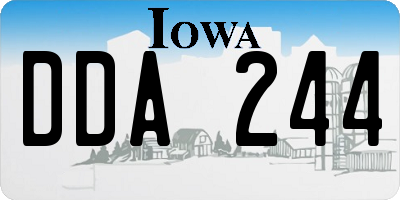 IA license plate DDA244