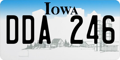 IA license plate DDA246