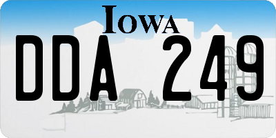 IA license plate DDA249