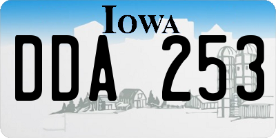 IA license plate DDA253