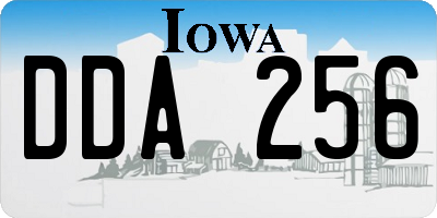 IA license plate DDA256