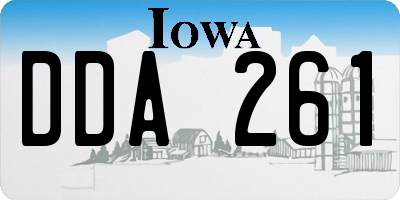 IA license plate DDA261