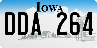 IA license plate DDA264