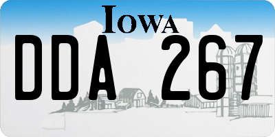 IA license plate DDA267