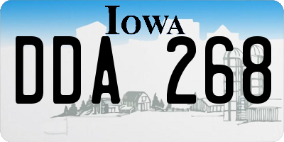 IA license plate DDA268