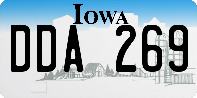 IA license plate DDA269