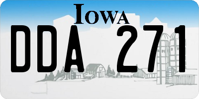 IA license plate DDA271