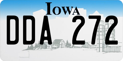 IA license plate DDA272