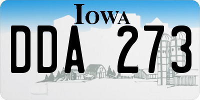 IA license plate DDA273