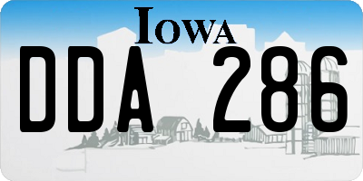 IA license plate DDA286