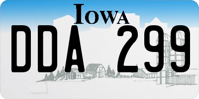 IA license plate DDA299