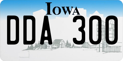 IA license plate DDA300