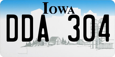 IA license plate DDA304
