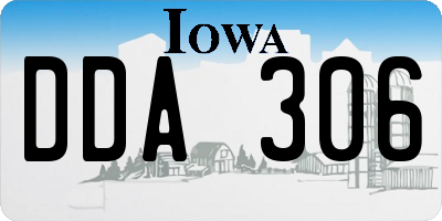IA license plate DDA306