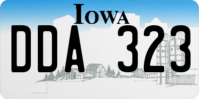 IA license plate DDA323
