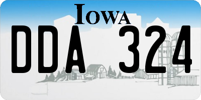 IA license plate DDA324