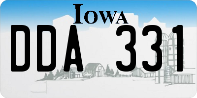 IA license plate DDA331