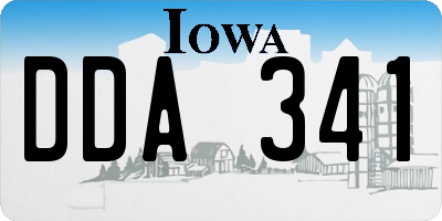 IA license plate DDA341