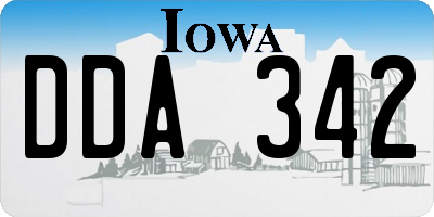 IA license plate DDA342