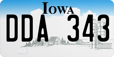IA license plate DDA343