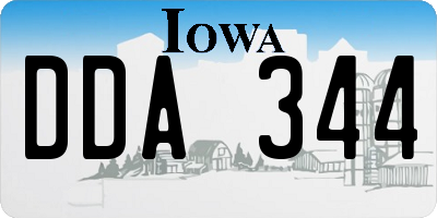 IA license plate DDA344