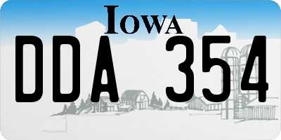 IA license plate DDA354