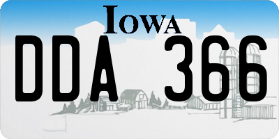 IA license plate DDA366