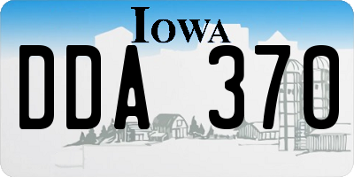 IA license plate DDA370