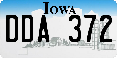IA license plate DDA372