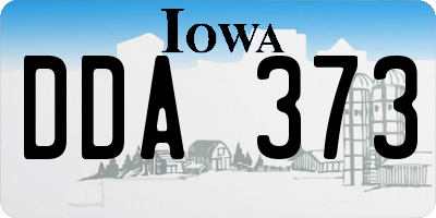 IA license plate DDA373