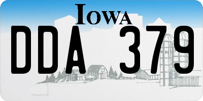 IA license plate DDA379