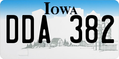 IA license plate DDA382