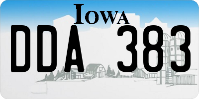 IA license plate DDA383