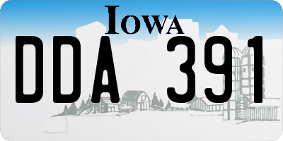 IA license plate DDA391