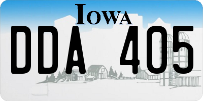 IA license plate DDA405