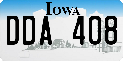 IA license plate DDA408