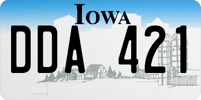 IA license plate DDA421