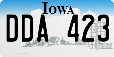 IA license plate DDA423