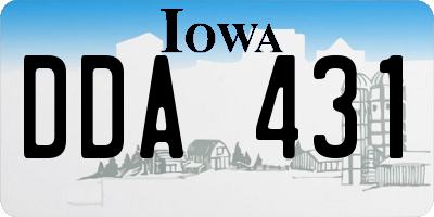IA license plate DDA431