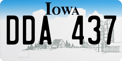 IA license plate DDA437