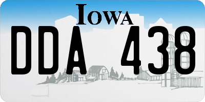 IA license plate DDA438