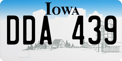 IA license plate DDA439