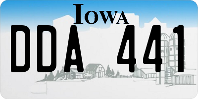 IA license plate DDA441