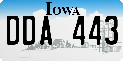 IA license plate DDA443