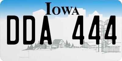 IA license plate DDA444