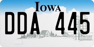 IA license plate DDA445