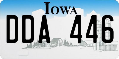 IA license plate DDA446