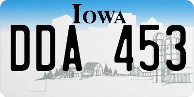 IA license plate DDA453
