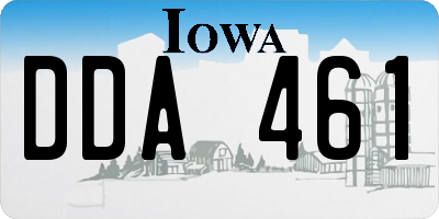 IA license plate DDA461