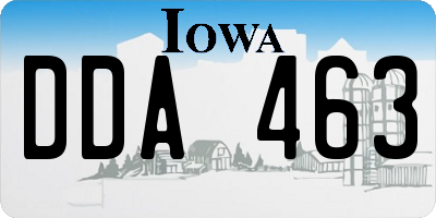 IA license plate DDA463